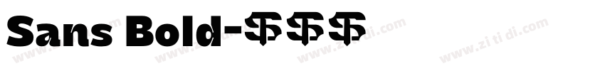 Sans Bold字体转换